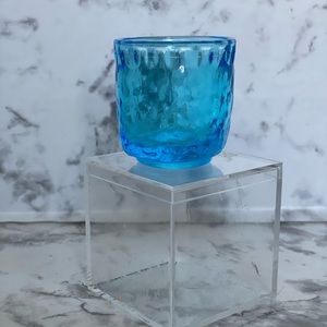 Blue shot glass textured